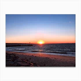 Sunset At Menemsha Beach (Martha’s Vineyard Series) Canvas Print