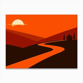 Sunset Road Canvas Print