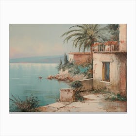 House By The Sea Canvas Print