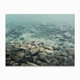 Rocky Shore In The Sea Canvas Print