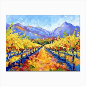 Vineyards In Autumn Canvas Print