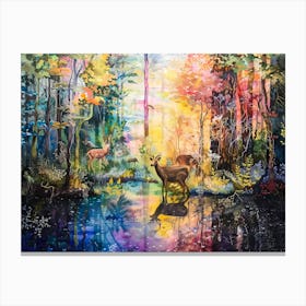 Forest At Dawn 1 Canvas Print