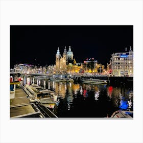 Amsterdam At Night 1 Canvas Print