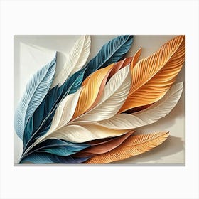 Modern 3d Feather 1 Canvas Print