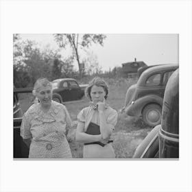 Women At Auction Sale, Orth, Minnesota By Russell Lee Canvas Print