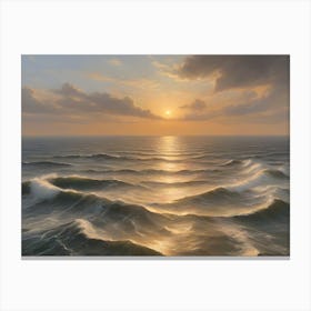 Sunrise Over The Ocean Canvas Print