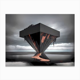 Black Pyramid In The Sky Canvas Print