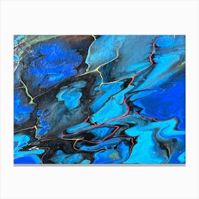 Abstract Blue Painting 1 Canvas Print