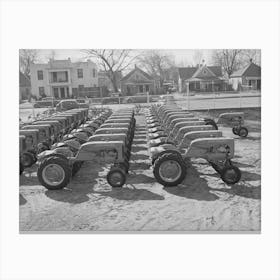 Untitled Photo, Possibly Related To Tractors At Farm Equipment Warehouse, Oklahoma City, Oklahoma By Russell Canvas Print
