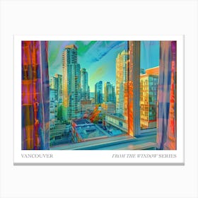 Vancouver From The Window Series Poster Painting 2 Canvas Print