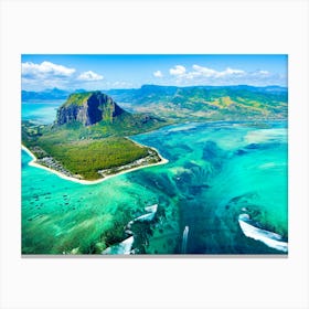 Aerial View Of Mauritius Canvas Print