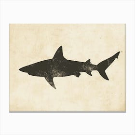Carpet Shark Silhouette 3 Canvas Print