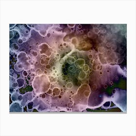 Alcohol Ink Abstraction Purple Mysterious Canvas Print