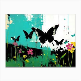 Butterflies In The Meadow 8 Canvas Print