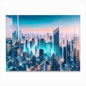 Futuristic Cityscape 64 Canvas Print