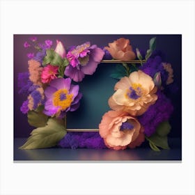 Frame With Flowers 1 Canvas Print