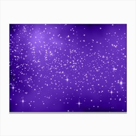 Purple Shades Shining Star Background Canvas Print