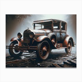 Old vintage car Canvas Print