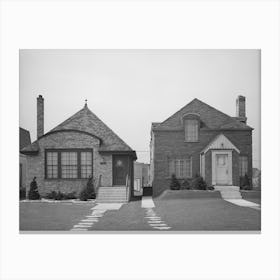 New Houses Built By African Americans In Better Residential Section, Southside Of Chicago, Illinois By Russell Lee Canvas Print