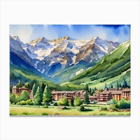 Mountain Town Canvas Print