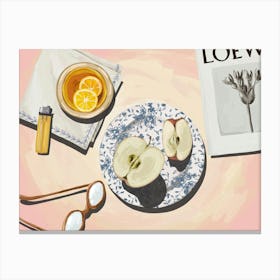 Morning Tea Poster Canvas Print