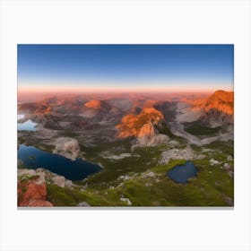 Lake In The Mountains Canvas Print