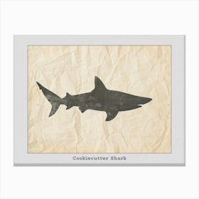 Cookiecutter Shark Silhouette 1 Poster Canvas Print