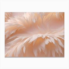 Soft And Delicate, Close Up View Of Swirling, Fluffy Feathers In Gentle Shades Of Pink And White, Creating A Sense Of Lightness And Texture Canvas Print