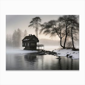 House On The Lake 2 Canvas Print