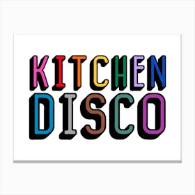 Kitchen Disco Rainbow Canvas Print