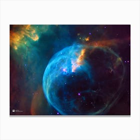 Bubble Nebula (2016), NGC 7635 (NASA Hubble Space Telescope) — space poster, science poster, space photo Canvas Print