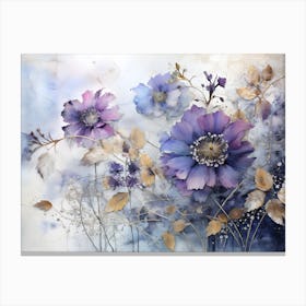 Vintage Moody Flowers 13 Canvas Print