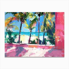 Miami From The Window View Painting 1 Canvas Print