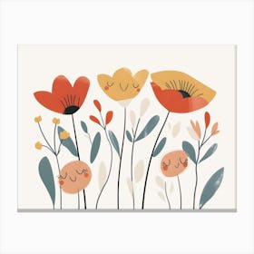 Flowers In The Garden Kids and Nursery Canvas Print