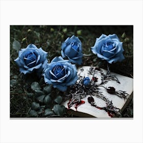 Blue Roses 2 Canvas Print