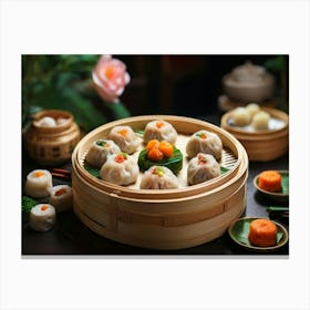 Chinese Dumplings Dim Sum Canvas Print