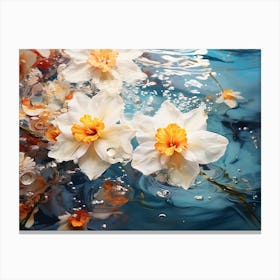 Daffodils In Water 9 Canvas Print