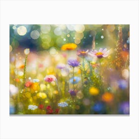 Field of Country Wildflowers 1 Canvas Print