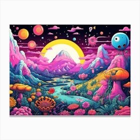 Psychedelic Landscape 1 Canvas Print