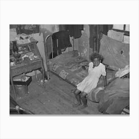 Interior Of African American Agricultural Day Laborer S Home In Muskogee County, Oklahoma, These Houses Rent Canvas Print