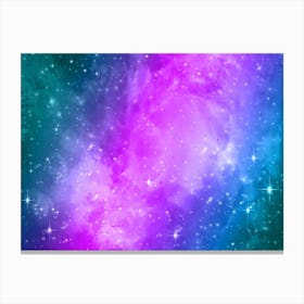 Purple Blue Galaxy Space Background Canvas Print