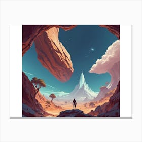 Man In The Desert Canvas Print