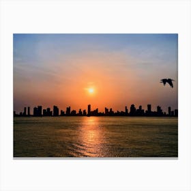 Sunset In Cartagena Colombia Canvas Print