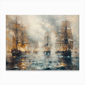 Battle Of The Fleet Canvas Print