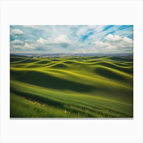 Green Rolling Hills Canvas Print