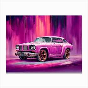 Pink Car 7 Canvas Print