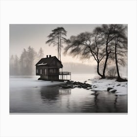 House On The Lake 1 Canvas Print