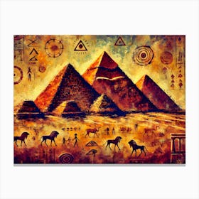 Pyramids Of Giza Reimagined The Ancestral Geometry Leinwandbild