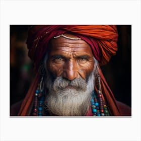 Portrait Of An Indian Man Canvas Print