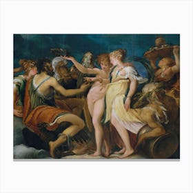 The Marriage Of Cupid And Psyche, Andrea Schiavone Canvas Print